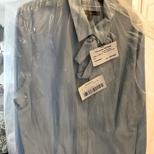 Brand new Brooks Brothers blouse with bow. Light blue. NWT